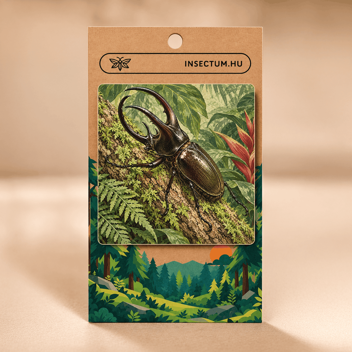 Chalcosoma atlas hűtőmágnes - Trópusi kollekció
