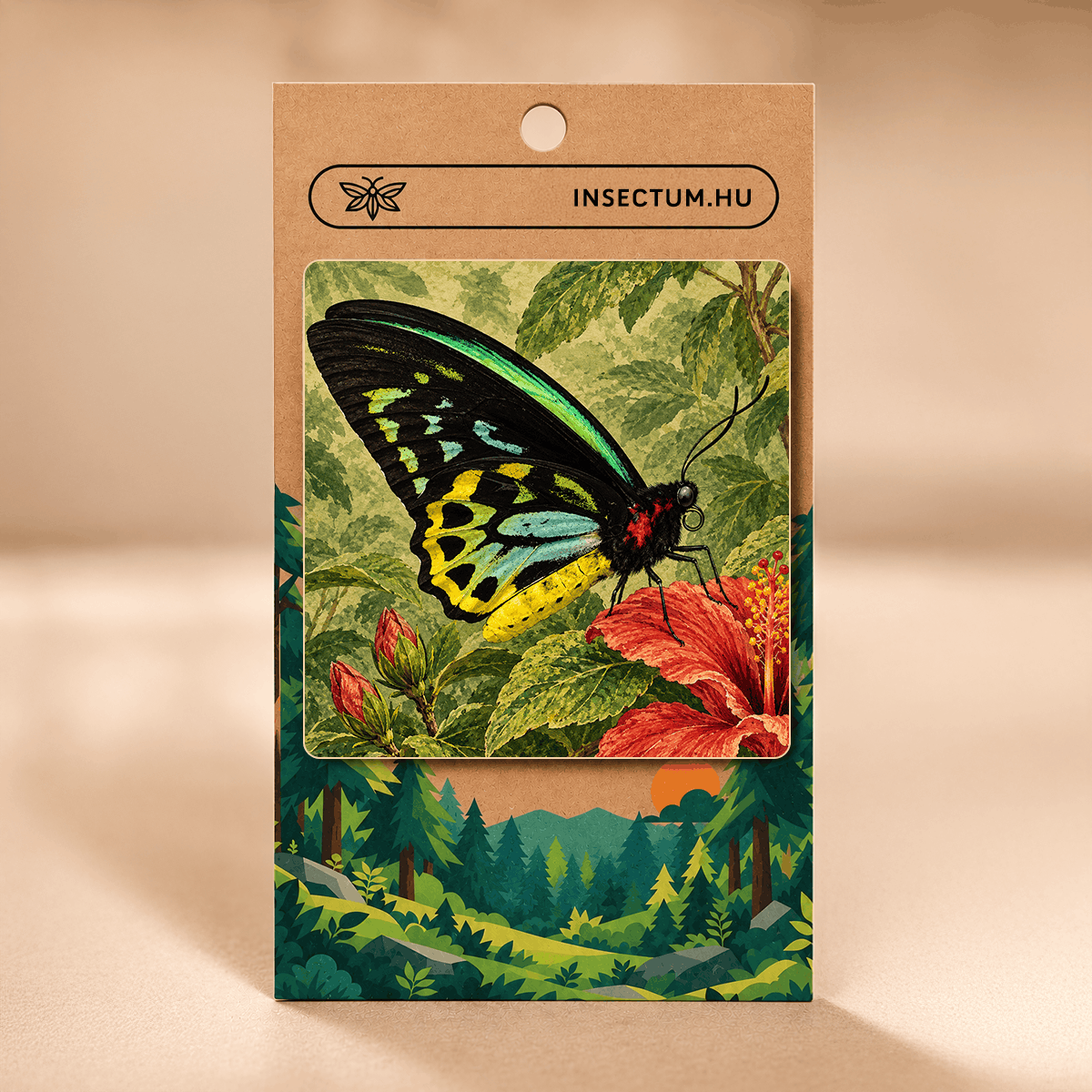 Ornithoptera alexandrae hűtőmágnes - Trópusi kollekció